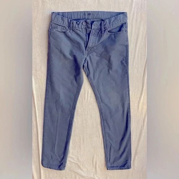 Old Navy Cotton Straight 32 Slim Lightweight Straight Leg Slate Blue Pants GUC - Picture 2 of 5